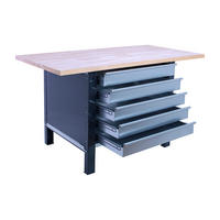 WERKBANK Buffalo Wood mit 5x Schublade HxBxT 86,5 x 120 x 75 cm Traglast 1000 kg Anthrazit - Anthrazit, Metall (120/86.5/75cm) - PROREGAL