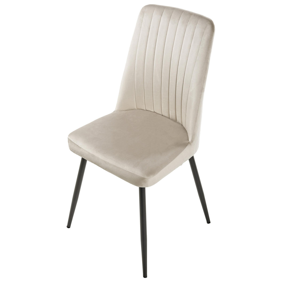 ÉTKEZŐSZÉK 4 darabos Szett Bézs Kirby - bézs/fekete, textil (47/91/49cm) - Beliani