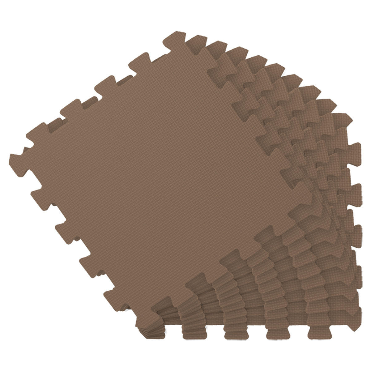 SPIELMATTE ab Null - 90 cm Baby Puzzlematte Braun - Braun, Kunststoff (30/30cm) - Littletom