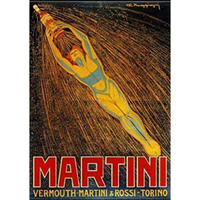 POSTER Martini & Rossi A3 Schwarzer Rahmen - Schwarz, Papier (29.7/5/42cm) - Nacnic