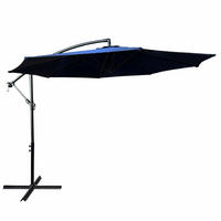 ZAHRADNÍ PARASOL Modrý 300/245/300 - modrá, kov/textil (300/300cm) - RAUMHIRSCH FURNITURE
