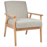 SESSEL Grau Esrum - Braun/Grau, Textil (62/79/80cm) - Beliani