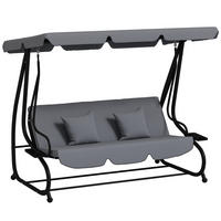HOLLYWOODSCHAUKEL DE-15294 Dunkelgrau - Dunkelgrau, Metall (120/164/200cm) - ComfortXL