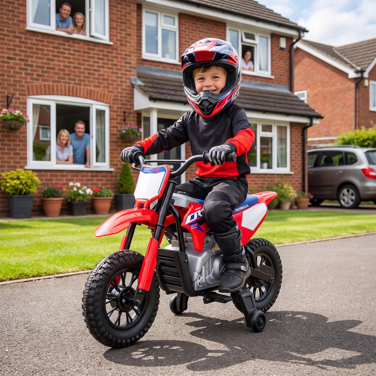 KINDER Motocross Stahl Kunststoff Rot - Rot, Metall (104/55/67cm) - AIYAPLAY