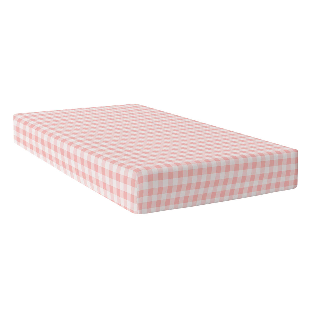 SPANNBETTTUCH vichy 105x200x32 cm rosa - Pink, Textil (105/200cm) - Happy Friday