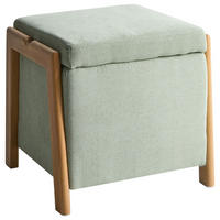 POUF verde Edland - verde deschis/maro, material textil (45/44/43cm) - Beliani