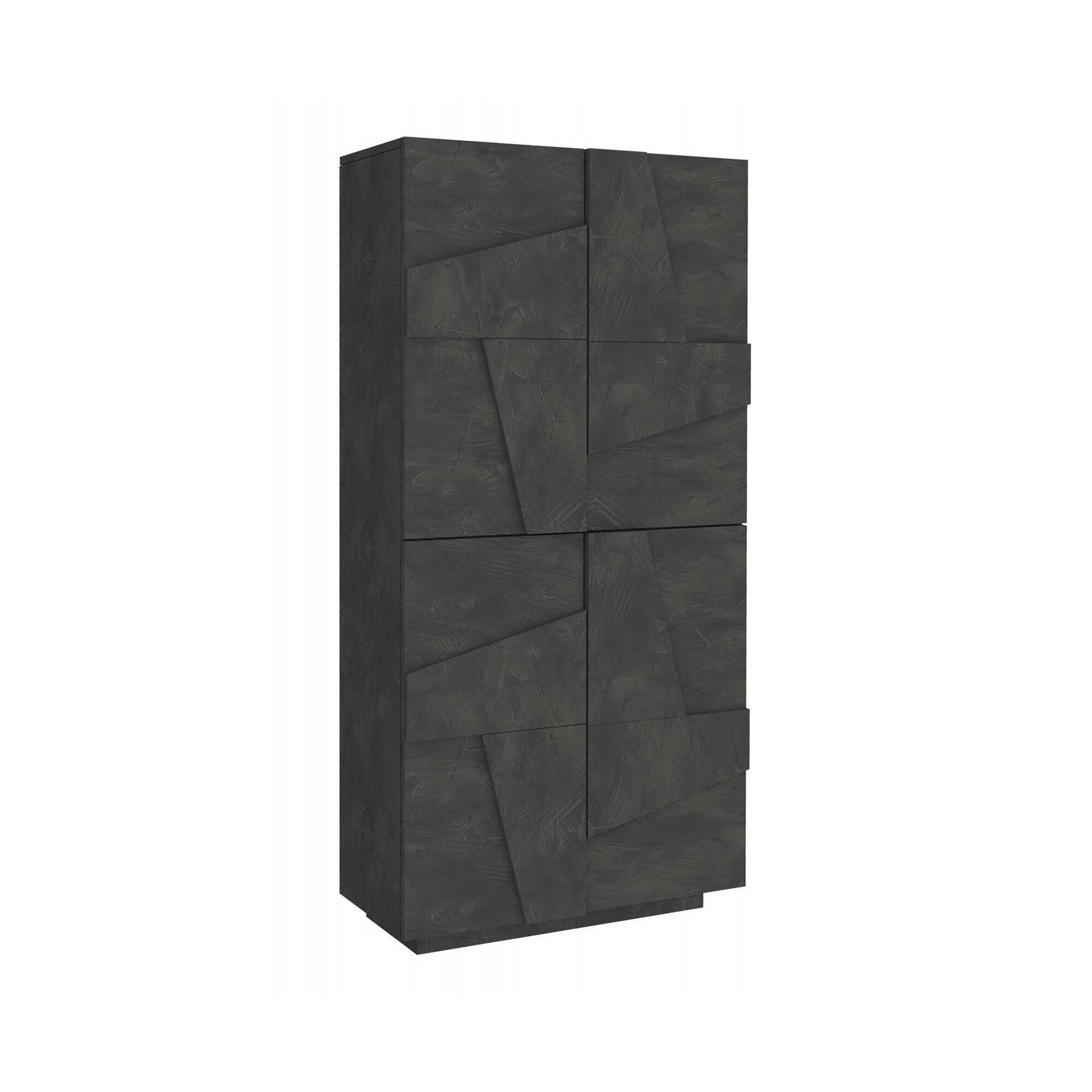 SCHUHSCHRANK Schiefer 38/81/167 cm - Grau, Holzwerkstoff (81/167/38cm) - DMORA