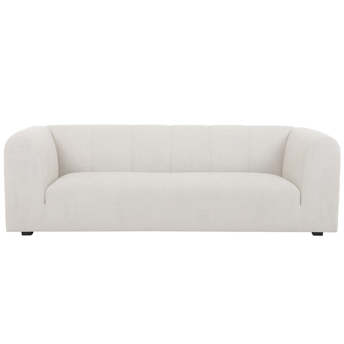 SOFA Hellbeiger Stoff 4-Sitzer OLIVEIRO - Beige, Textil (86/71.5/227cm) - Miliboo
