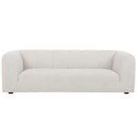 SOFA Hellbeiger Stoff 4-Sitzer OLIVEIRO - Beige, Textil (86/71.5/227cm) - Miliboo