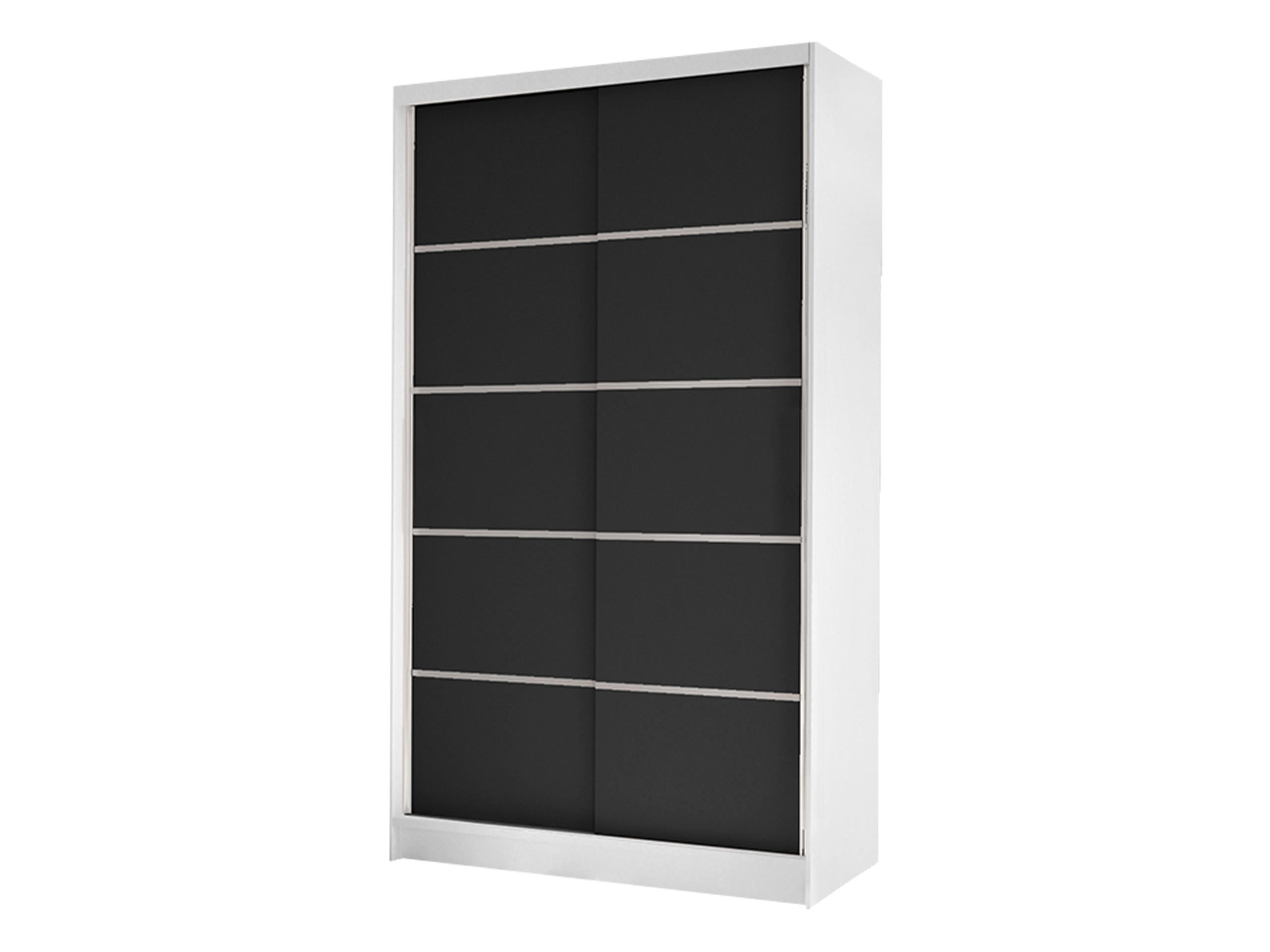 SCHWEBETÜRENSCHRANK Diego IV - Schwarz/Weiß, Holzwerkstoff/Metall (100/200/58cm) - MIRJAN24