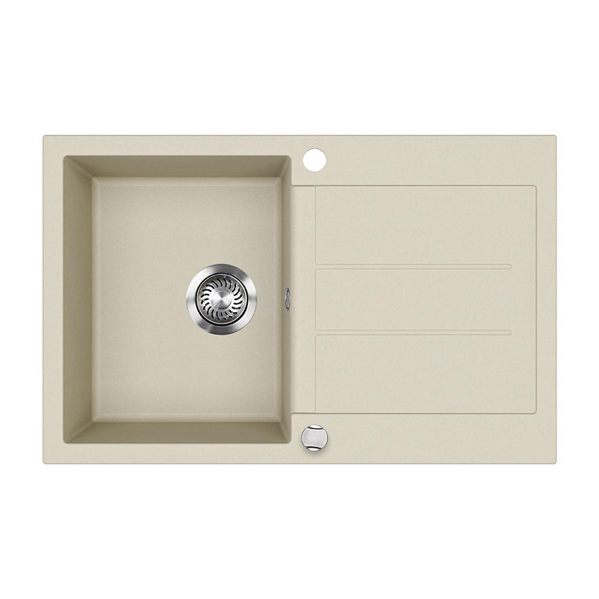 SPÜLBECKEN Kapstadt Beige 78 x 50 cm - Beige, Keramik (78/20/50cm) - Bergstroem