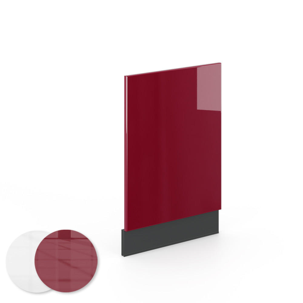 FRONTBLENDE Fame-Line Bordeaux Hochglanz 45 cm ohne AP - Bordeaux/Anthrazit, Holzwerkstoff (45/67.4/1.6cm) - Vicco