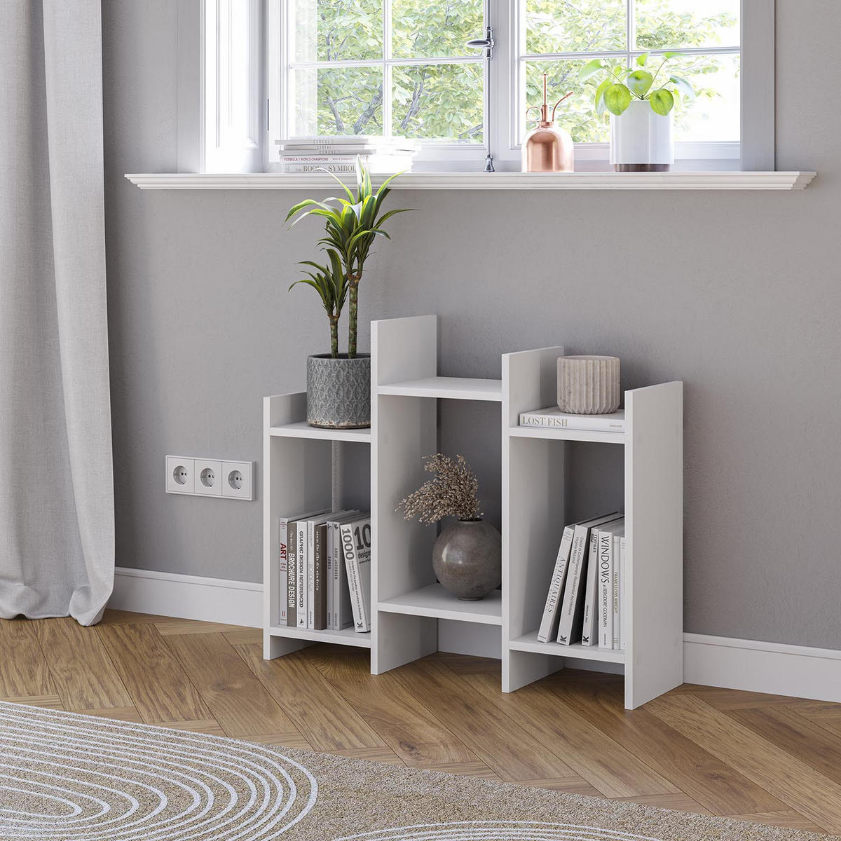 REGAL Feroe 3 fächern weiße Farbe - Weiß, Holzwerkstoff (77/65/22cm) - VS Venta-stock