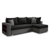 ECKSOFA Lord, Seite: Rechts - Schwarz/Grau, Holz/Textil (238/141cm) - Sofnet