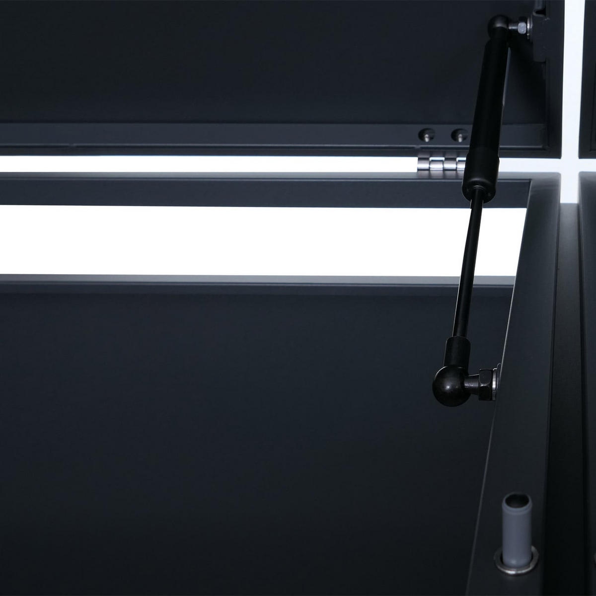 MÜLLTONNENVERKLEIDUNG 4er 117x265x80cm Anthrazit - Anthrazit, Metall (265/117/80cm) - PROREGAL