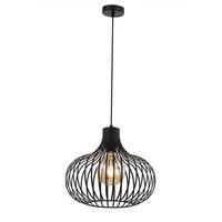 PENDELLEUCHTE - Eisen - 1-flammig - Schwarz, Metall (40/40/185cm) - home24