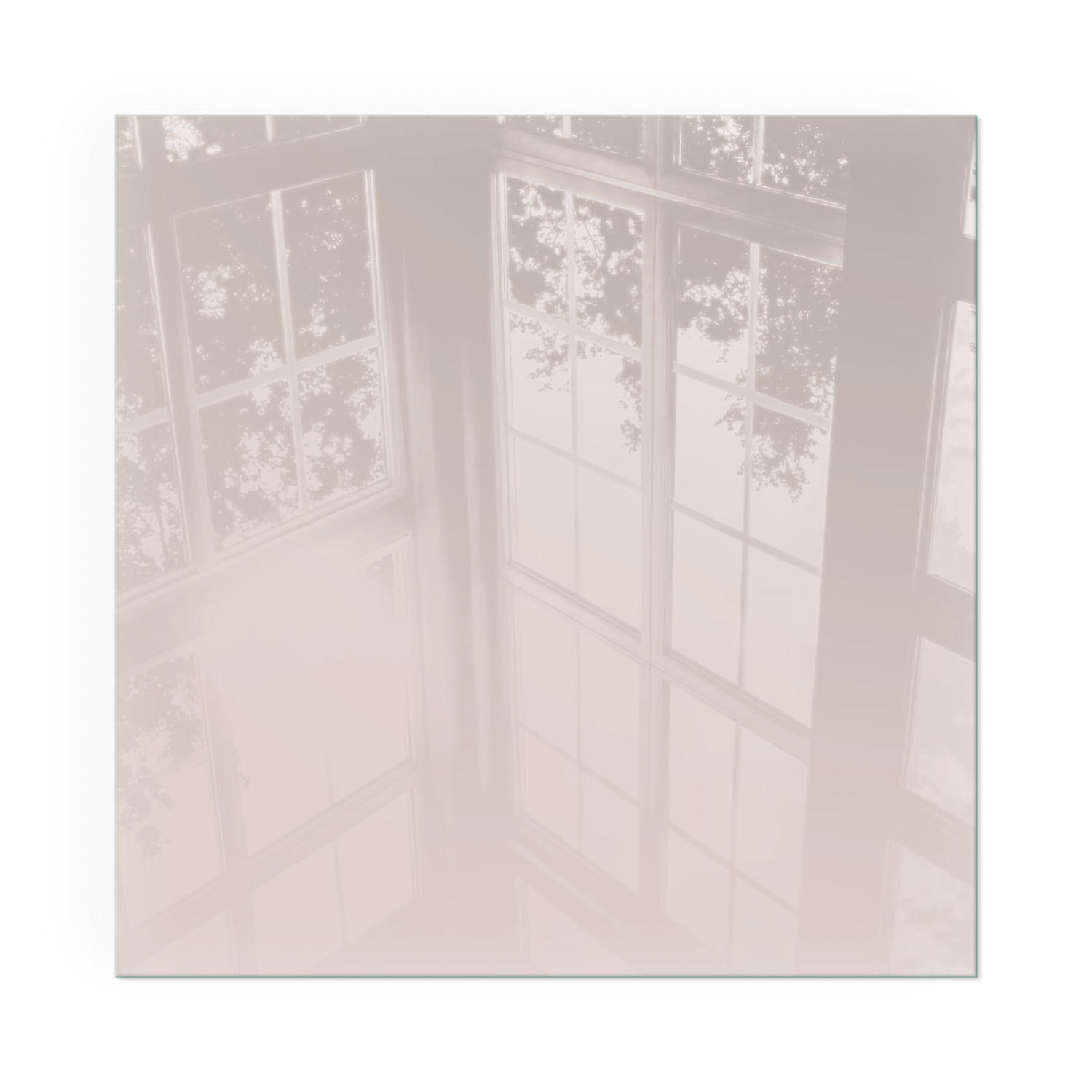 GLASPLATTE für Kamin 50x50 cm - Beige, Glas (50/50/0.4cm) - TULUP