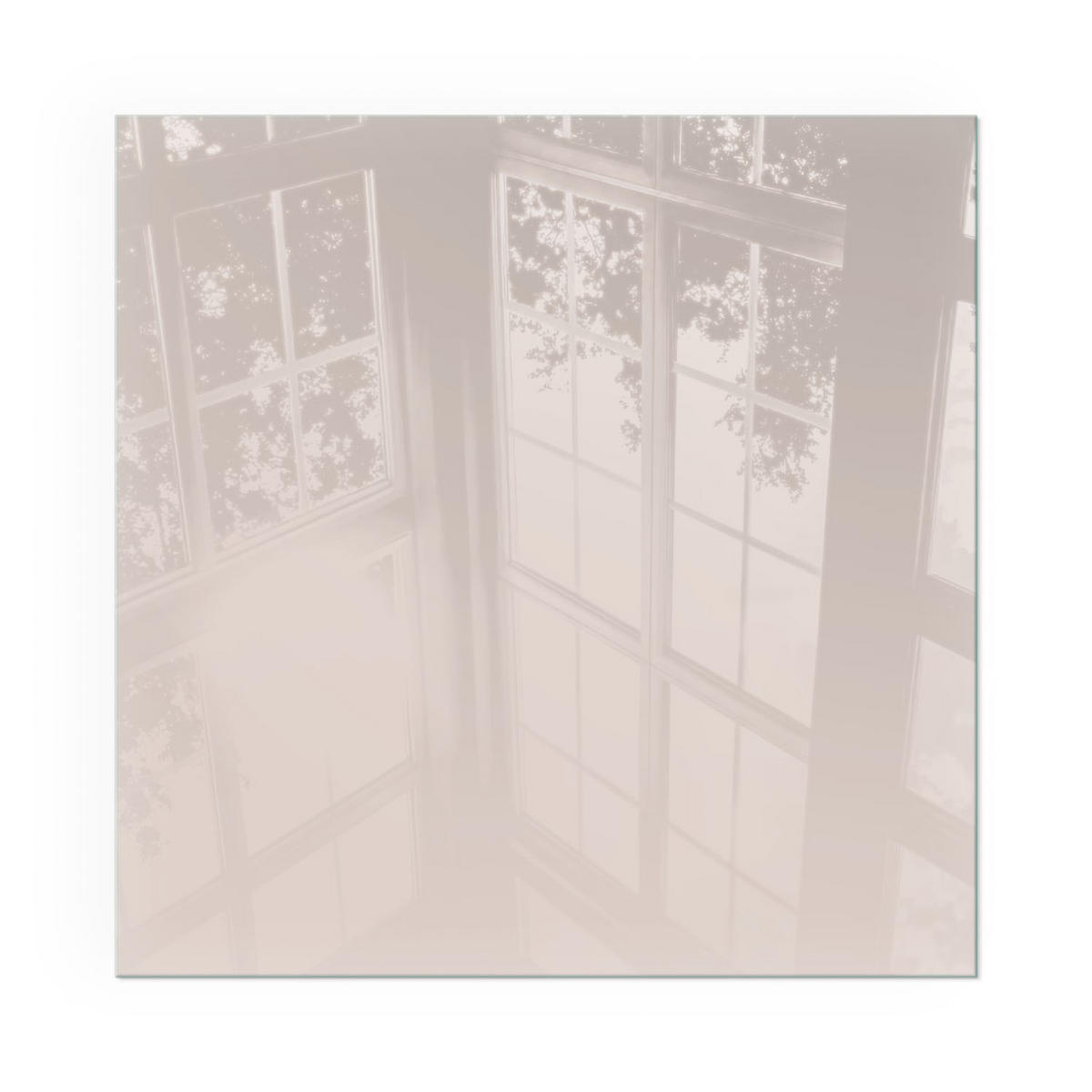 GLASPLATTE für Kamin 50x50 cm - Beige, Glas (50/50/0.4cm) - TULUP