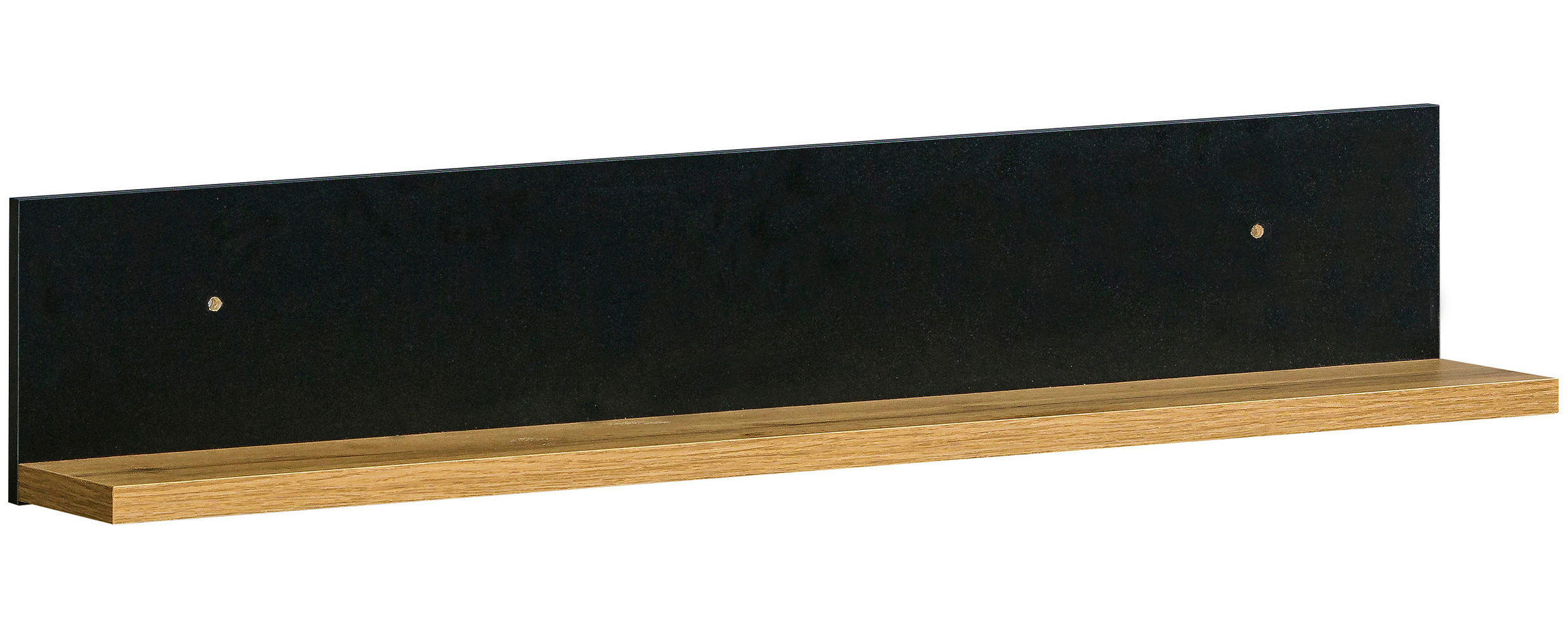 WANDREGAL Lamelo in Eiche Wotan und Schwarz matt 90 x 18 x 17,6 cm (BxHxT) - Braun, Holzwerkstoff (90/18/17cm)