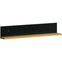 WANDREGAL Lamelo in Eiche Wotan und Schwarz matt 90 x 18 x 17,6 cm (BxHxT) - Braun, Holzwerkstoff (90/18/17cm)