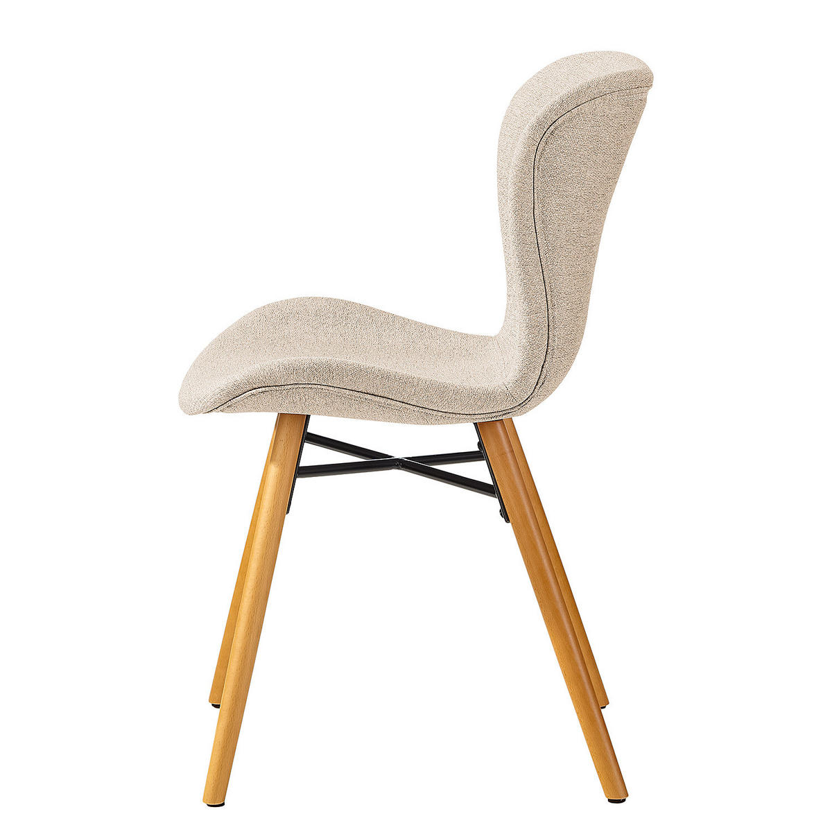 POLSTERSTUHL - Beige/Buchefarben, Textil (47/83/53cm) - home24