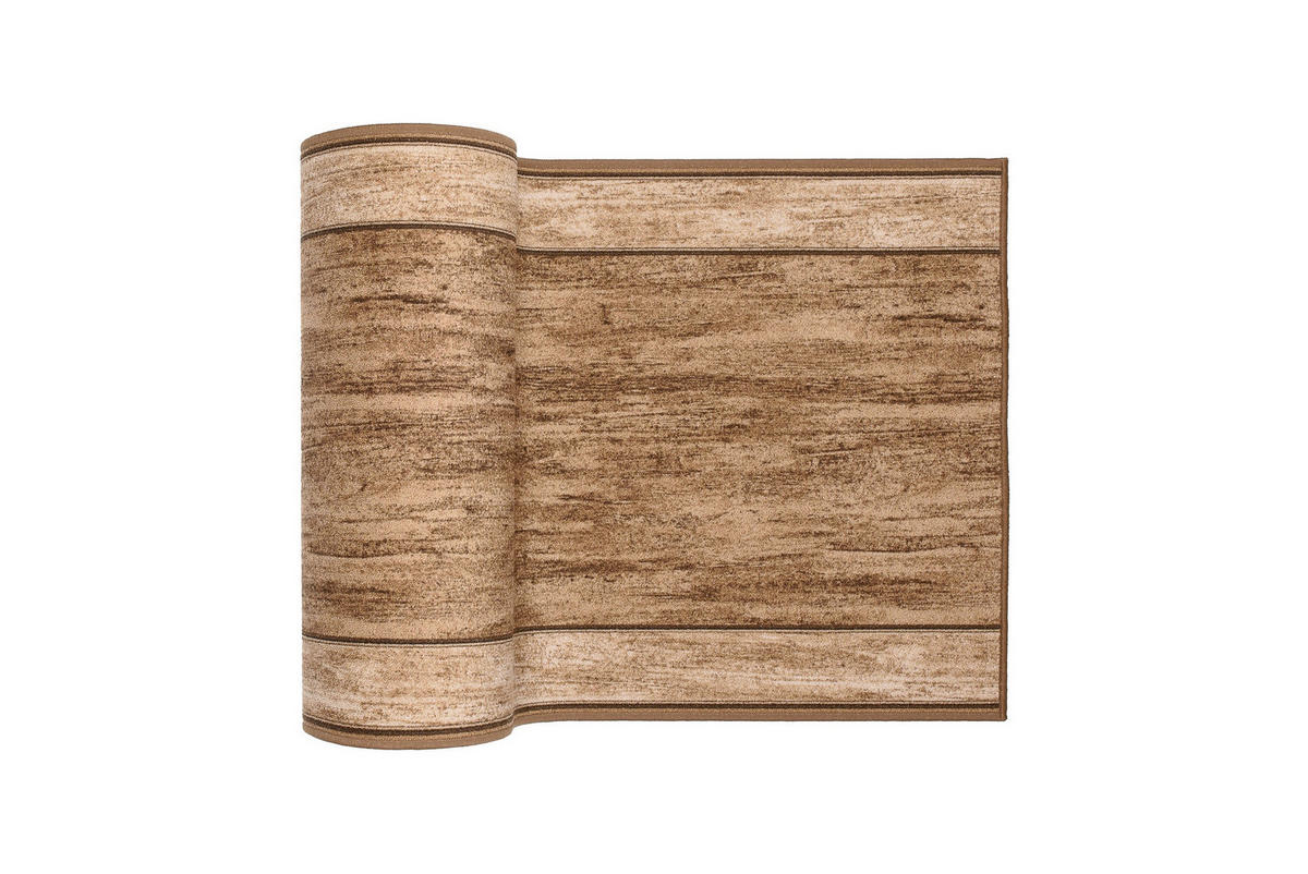 TEPPICHLÄUFER Anti-Rutsch Braun rutschfest Gummiunterlage 67/1000 cm - Braun, Textil (67/1000cm) - Tapiso