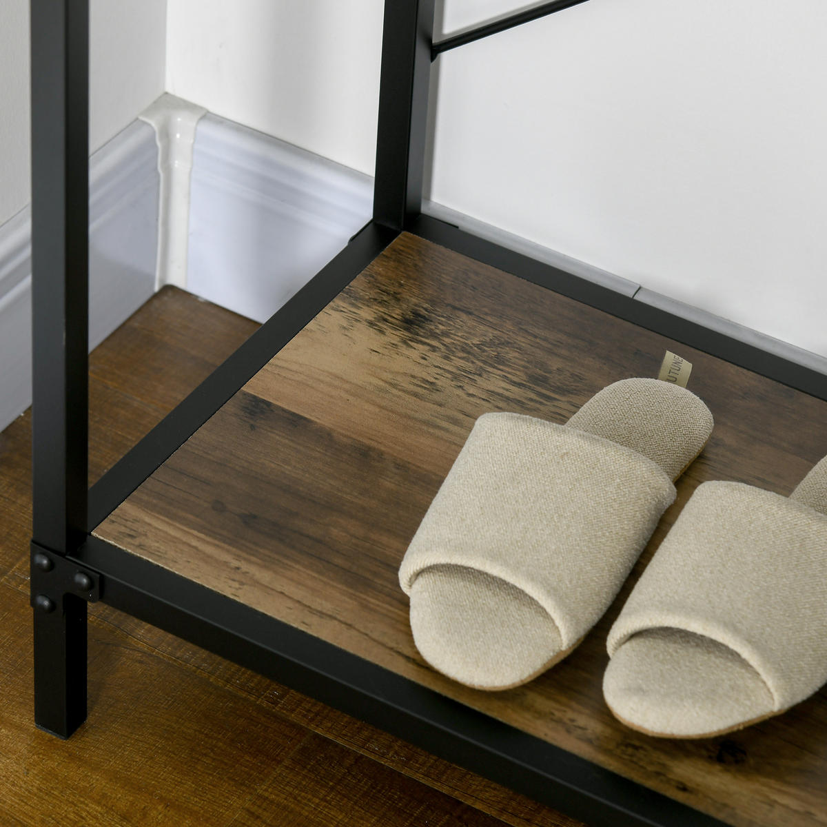 KONSOLENTISCH DE-16801 Hellbraun & Schwarz - Braun, Holzwerkstoff (100/35/76.5cm) - ComfortXL