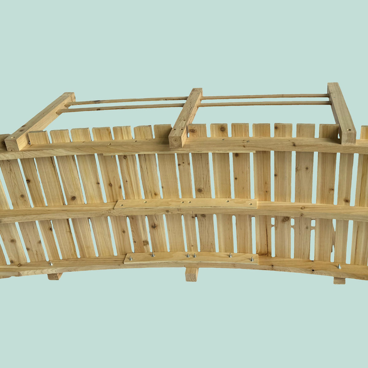 ZÁHRADNÝMOST - svetlohnedá, drevo (72/185/58cm) - Relaxdays