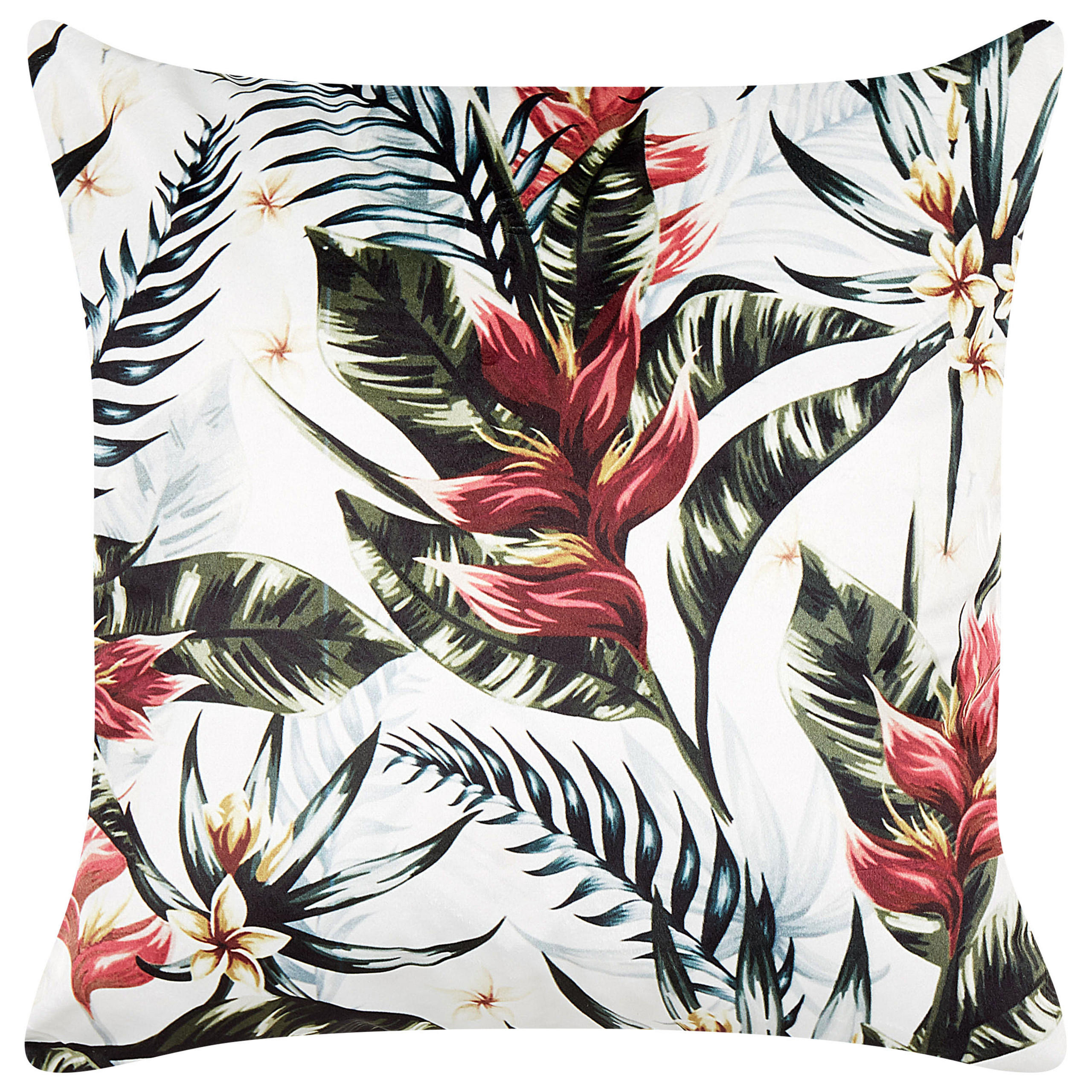 DEKOKISSEN Cremeweiß 45/45 cm Edelweiss - Ecru, Textil (45/45cm) - Beliani