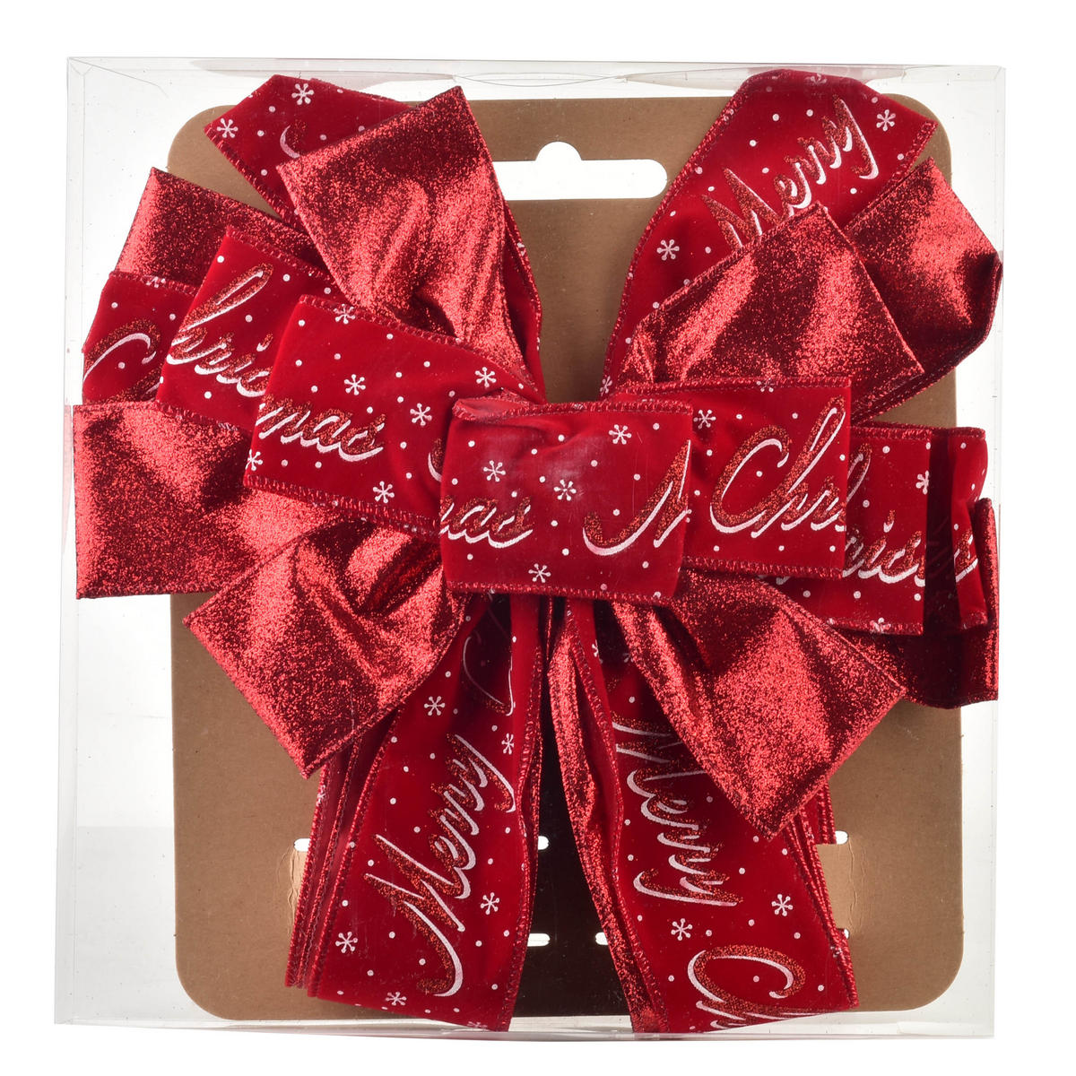 SCHLEIFE Santa Lila Rot 32x32x130 cm Kunststoff - Rot, Kunststoff (32/130/32cm) - Mondex
