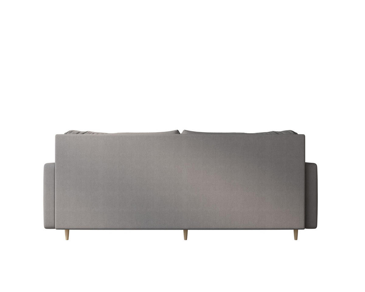 SOFA ASTRA mit Schlaffunktion COSMIC 160 mit Stauraum - Grau, Textil (90/88/228cm) - Bedante