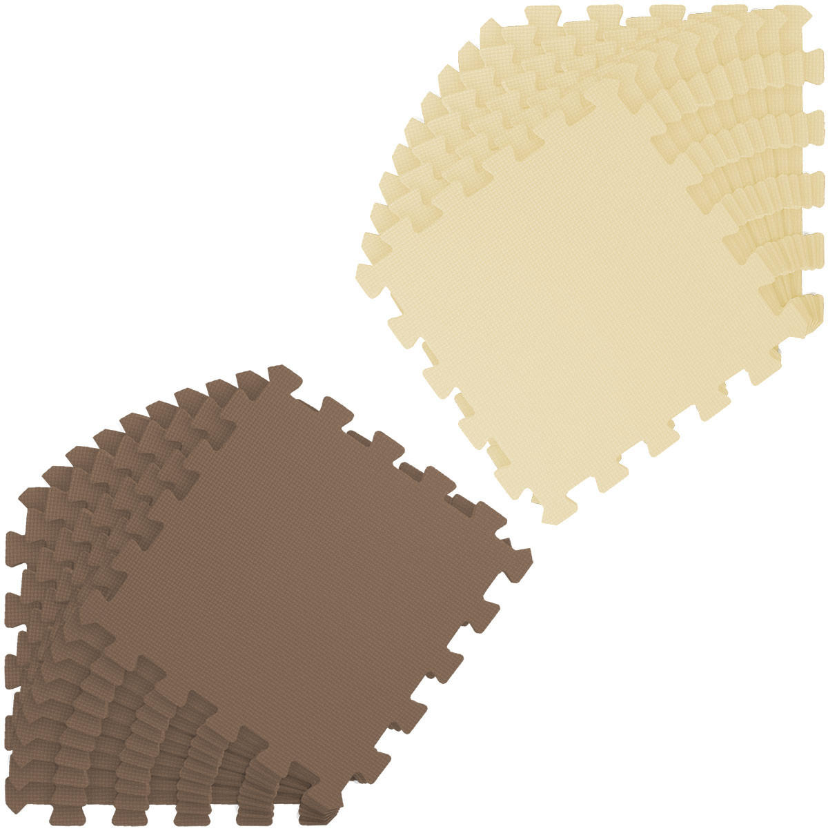 SPIELMATTE ab Null - 180/90/1 cm Puzzlematte Beige - Multicolor, Kunststoff (30/30cm) - Littletom