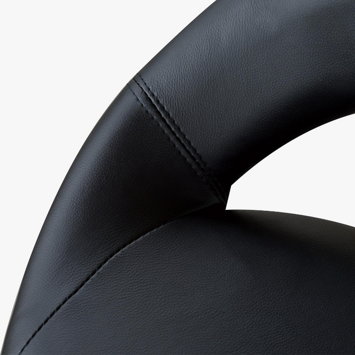 DREHSTÜHLE Rollhocker höhenverstellbar PU Metall Schwarz - Schwarz, Metall (54/78/50cm) - SHOPENTRA