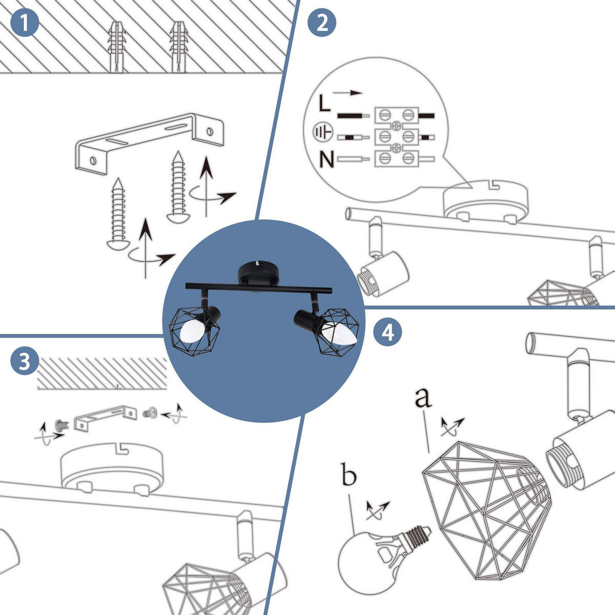 STRAHLER Featherstone 28/10/20 cm - Schwarz, Metall (28/10/20cm) - Nettlife