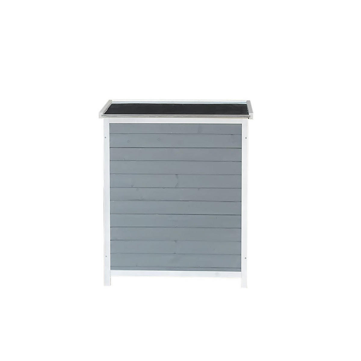 GARTENSCHRANK AUS HOLZ YANA - M - Grau, Holz (90/75/40cm) - Home Deluxe