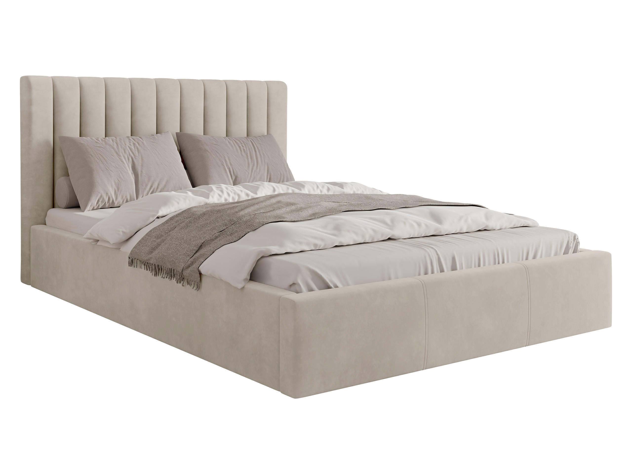 POLSTERBETT Cosmo - Beige/Naturfarben, Holz/Holzwerkstoff (140/200cm) - MIRJAN24