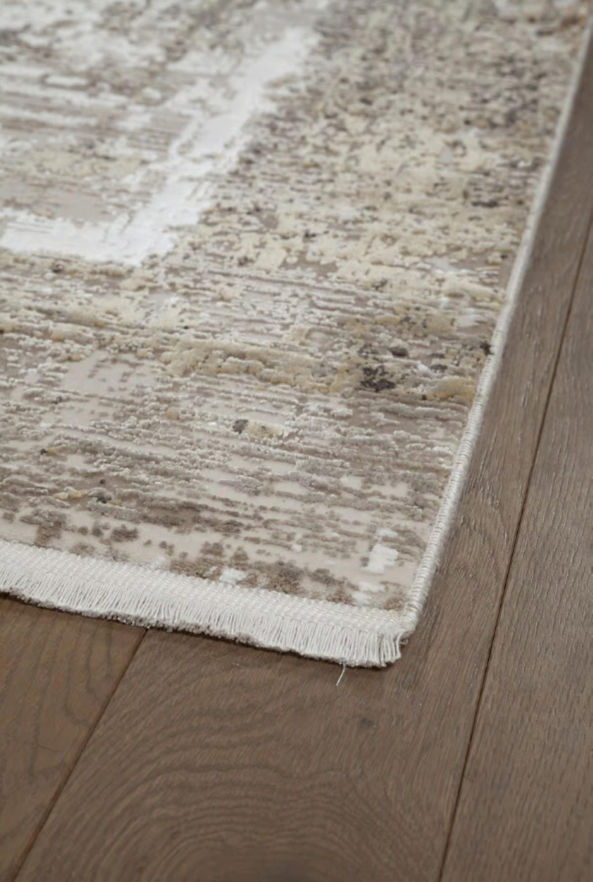 TEPPICH modern Wohn-/Schlafzimmer Viskose BRODERIE Beige 300x400 cm - Beige, Textil (300/400cm) - Novatrend