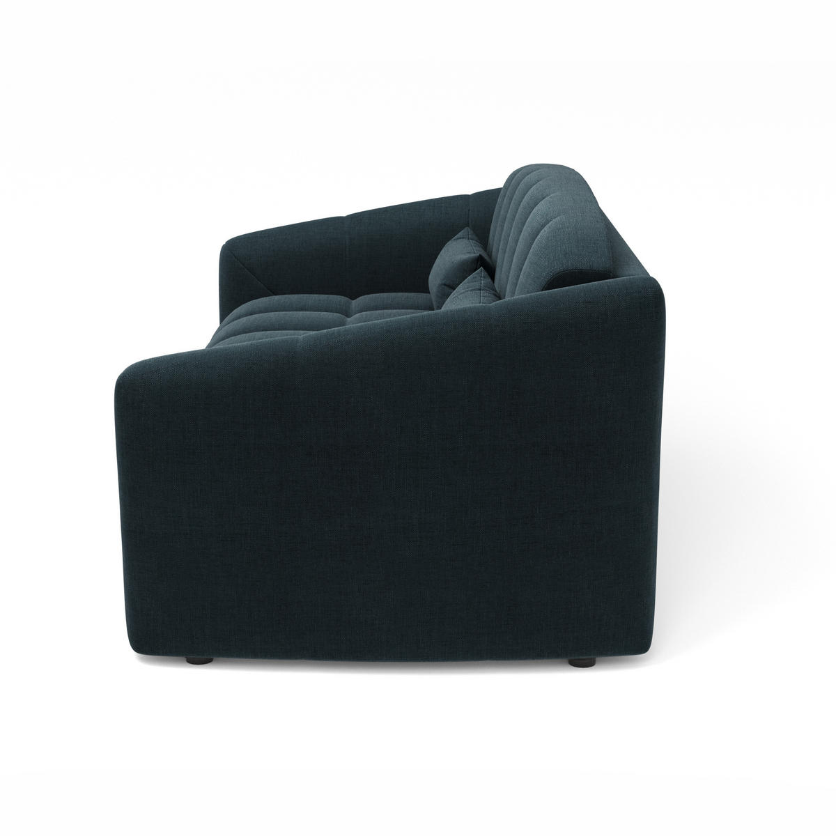 SCHLAFSOFA GERADE Samt Pfauenblau 205cm - Blau/Hellblau, Textil (205/88/108cm) - Sia Home