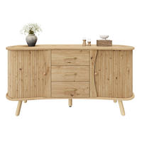 SIDEBOARD 150/36,5/75 cm Natur aus MDF mit Schiebetüren und Schubladen - Naturfarben, Holzwerkstoff (36.5/75/150cm) - OKWISH