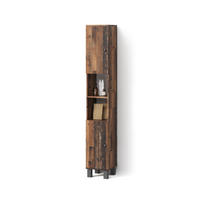 BADSCHRANK Fucino Eiche rustikal 30 x 190 cm - Wildeiche, Holzwerkstoff (30/190/30cm) - Livinity®