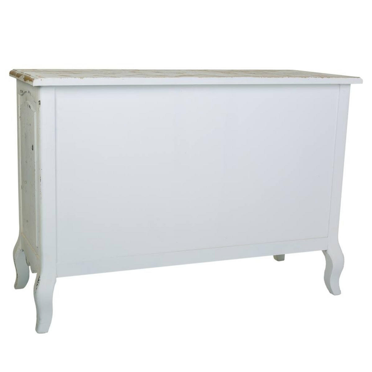 KOMMODE aus Holz 120x51x84 cm - Weiß, Holz (120/84/51cm) - Wanderlust