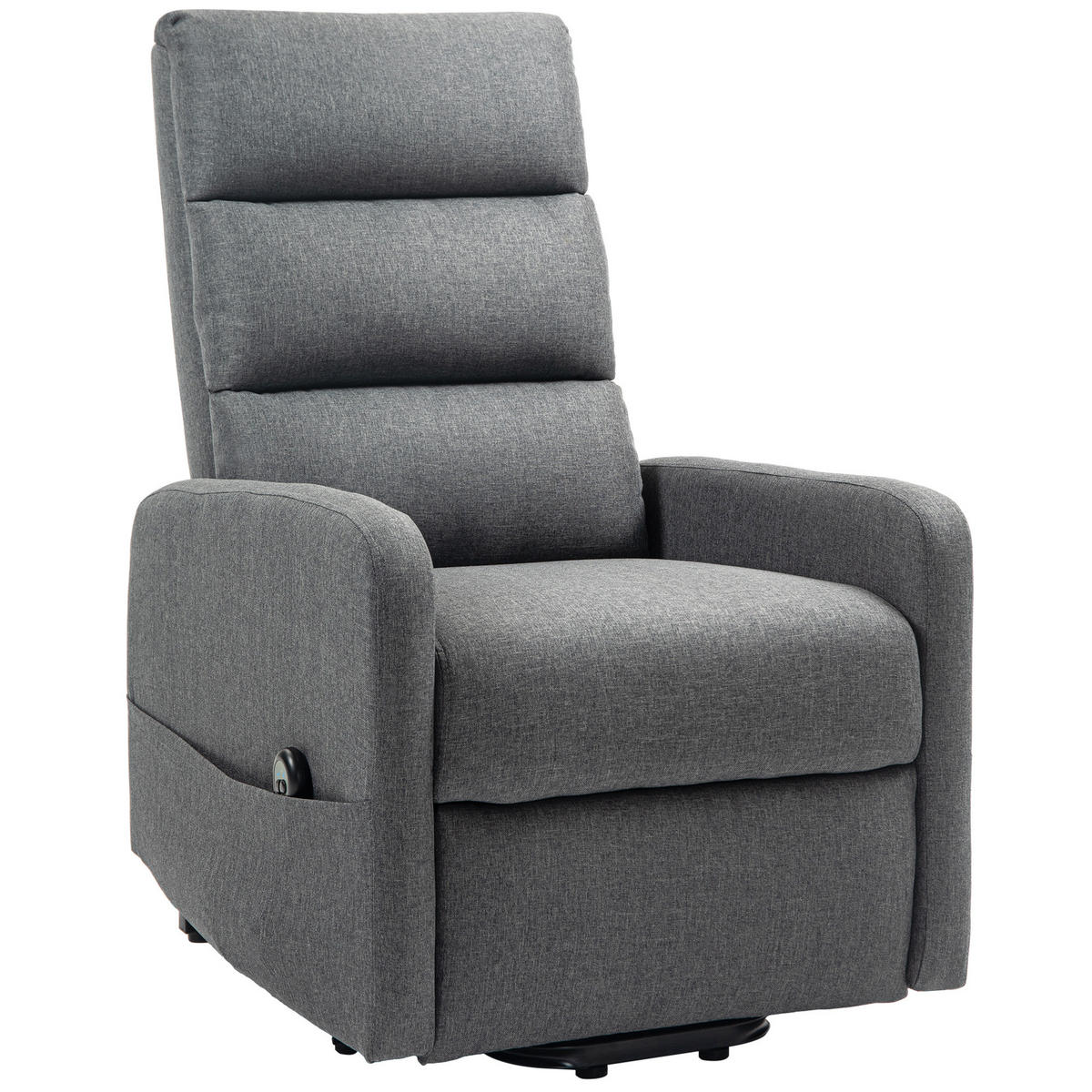 MASSAGESESSEL DE-06392 40° Anhebung, 135° neigbar, Taschenfederkern Grau - Dunkelgrau, Textil/Metall (62/105/86.5cm) - ComfortXL