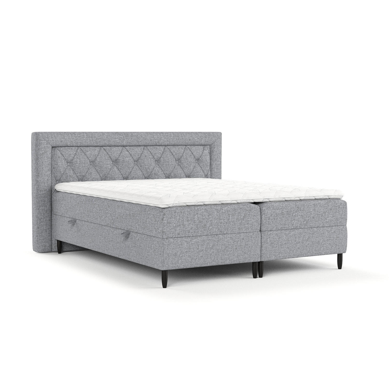 Maison de Reve Boxbett Grau 200x200 cm