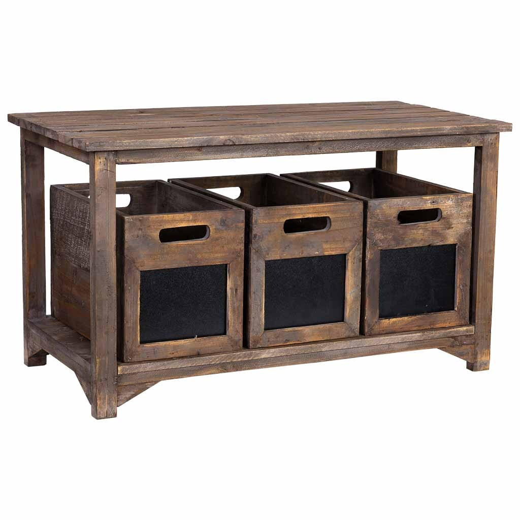 BANK aus Holz, 90x45x51cm - Braun, Holz (90/51/45cm) - Wanderlust