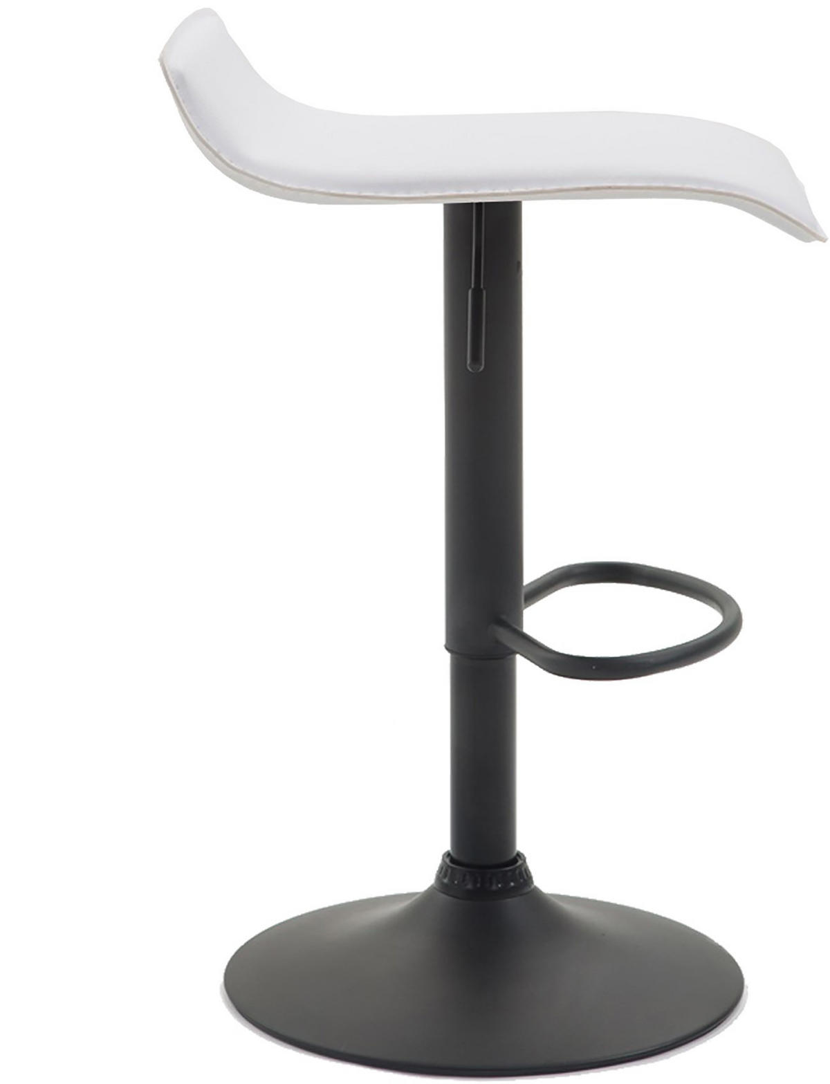 BARHOCKER Dyn V2 63-84 cm weiß - Weiß, Leder (36/63/39cm) - furnicato