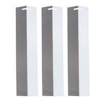 BRENNERABDECKUNG 3er Set BASIC 3+1 Edelstahl - Silberfarben, Metall (7/3/30cm) - TAINO