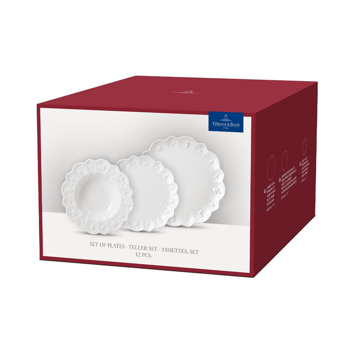 TELLER-SET Toy's Delight Royal Classic weiß 12-tlg. - Weiß, Keramik (2/2/2cm) - Villeroy & Boch