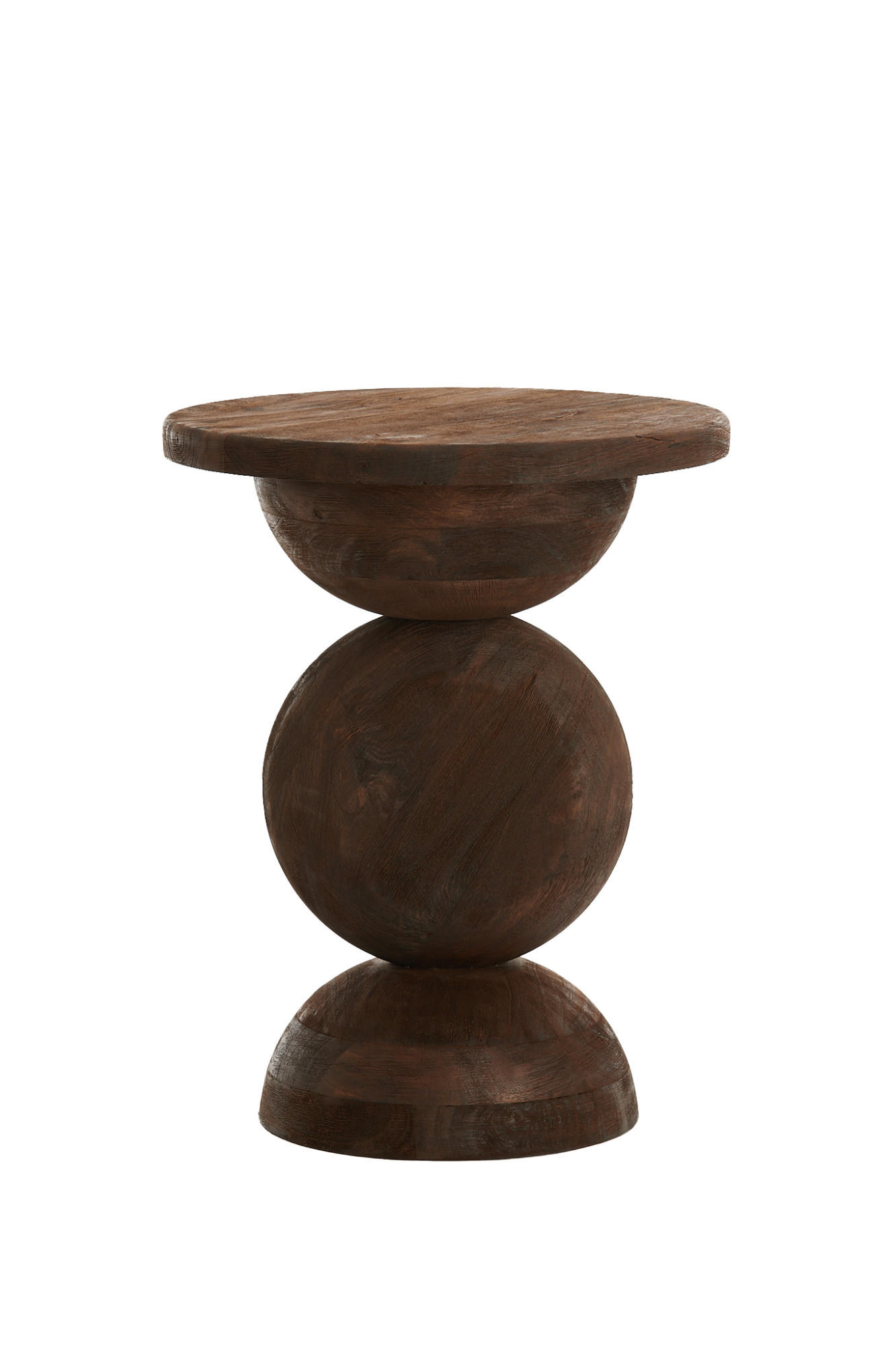 BEISTELLTISCH Mirto Braun Ø40/50 cm - Dunkelbraun, Holz (40/40/50cm) - Light & Living