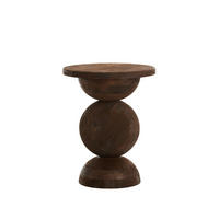 BEISTELLTISCH Mirto Braun Ø40/50 cm - Dunkelbraun, Holz (40/40/50cm) - Light & Living