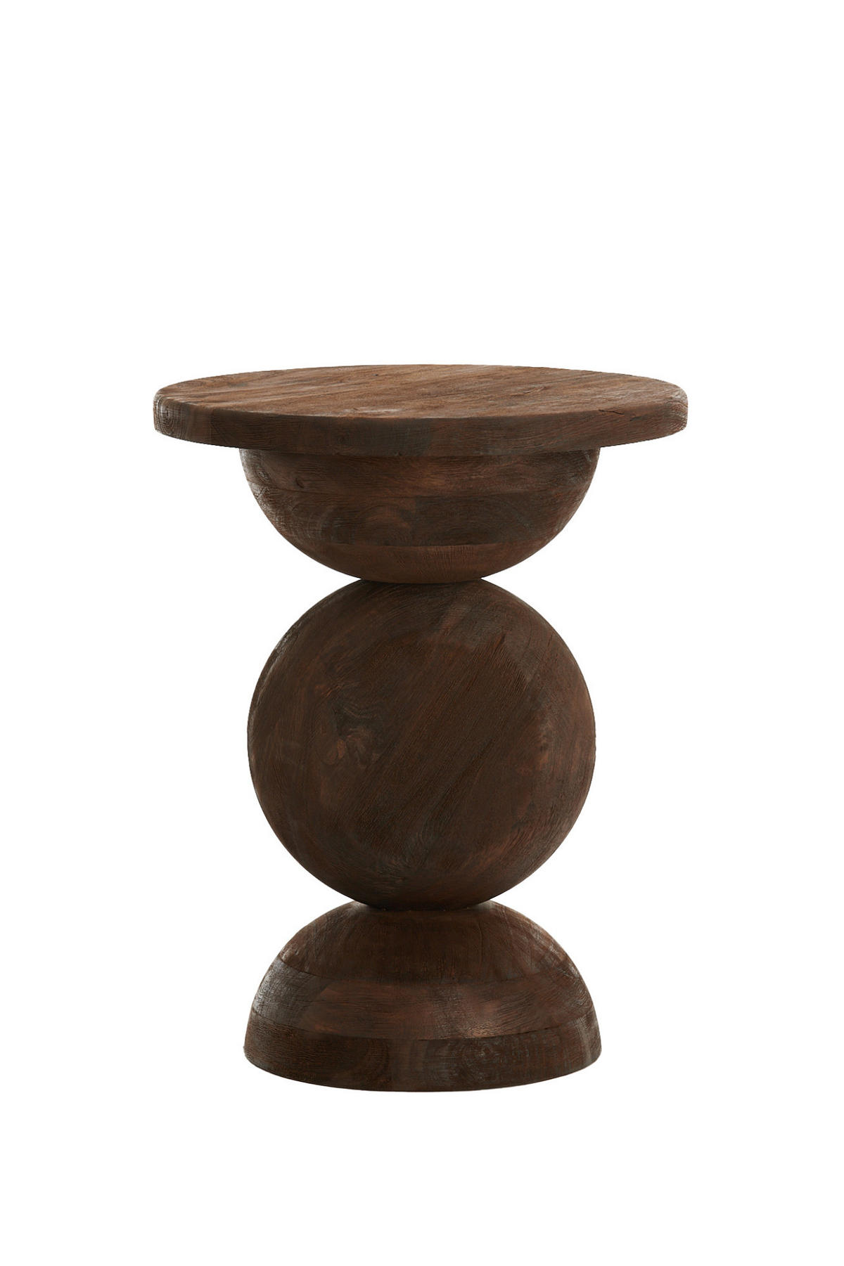 BEISTELLTISCH Mirto Braun Ø40/50 cm - Dunkelbraun, Holz (40/40/50cm) - Light & Living